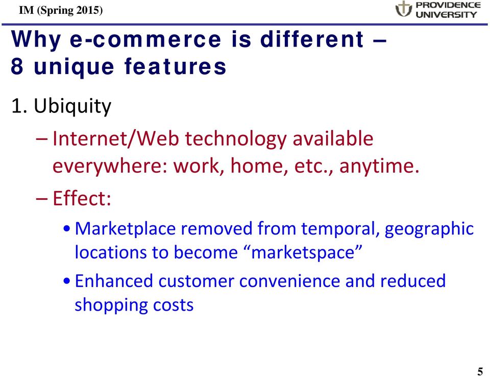 8 unique features of e commerce