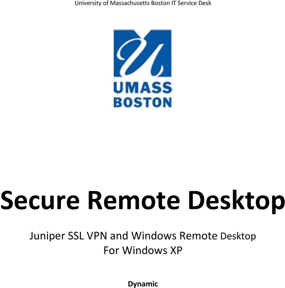 Desktop Juniper SSL VPN and
