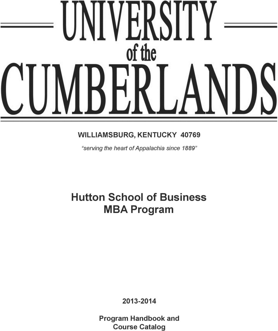 Hutton School of Business MBA Program
