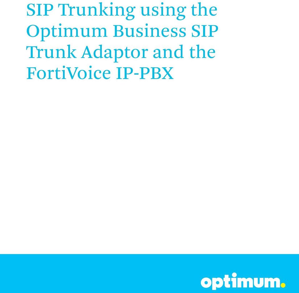 SIP Trunk Adaptor and