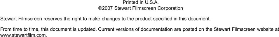 to make changes to the product specified in this document.