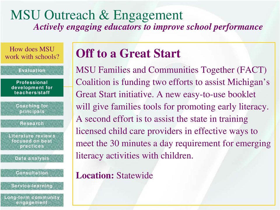 A new easy-to-use booklet will give families tools for promoting early literacy.