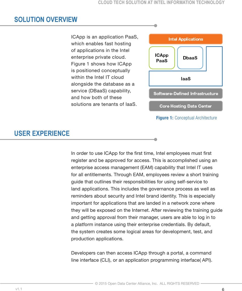 Figure 1: Conceptual Architecture USER EXPERIENCE In order to use ICApp for the first time, Intel employees must first register and be approved for access.