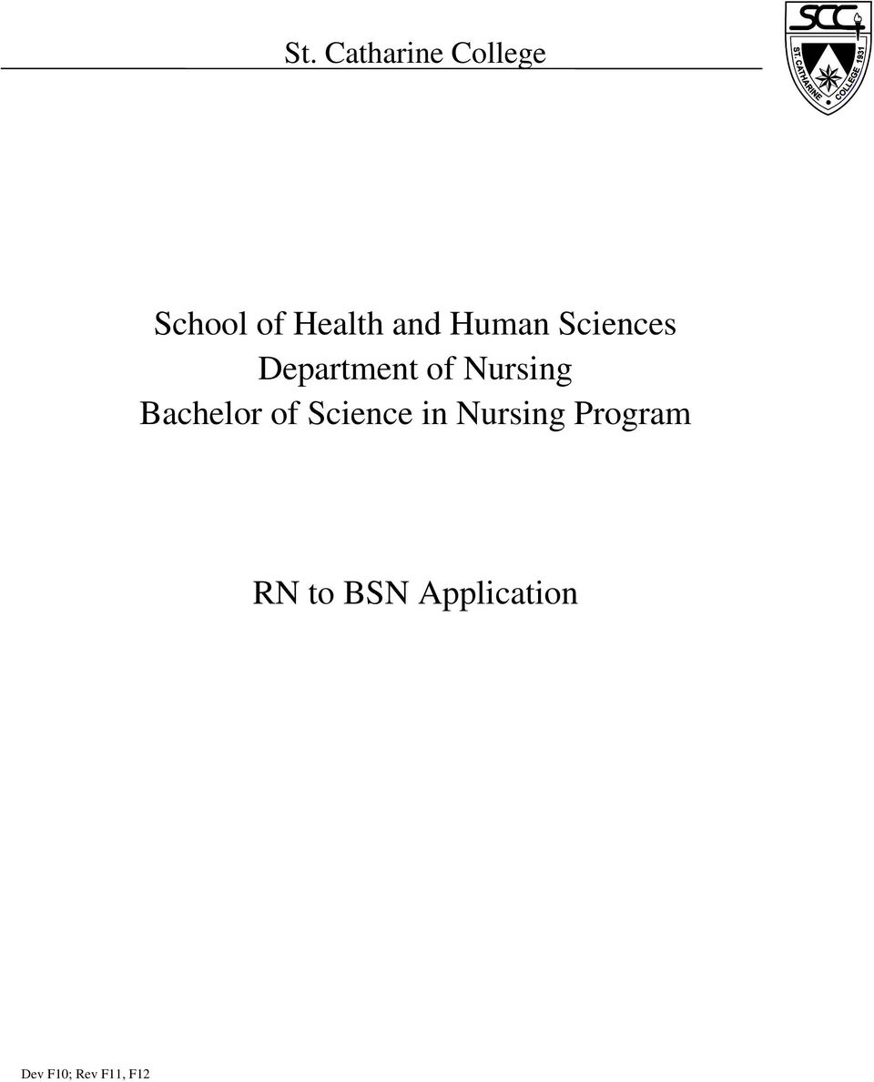 Bachelor of Science in Nursing