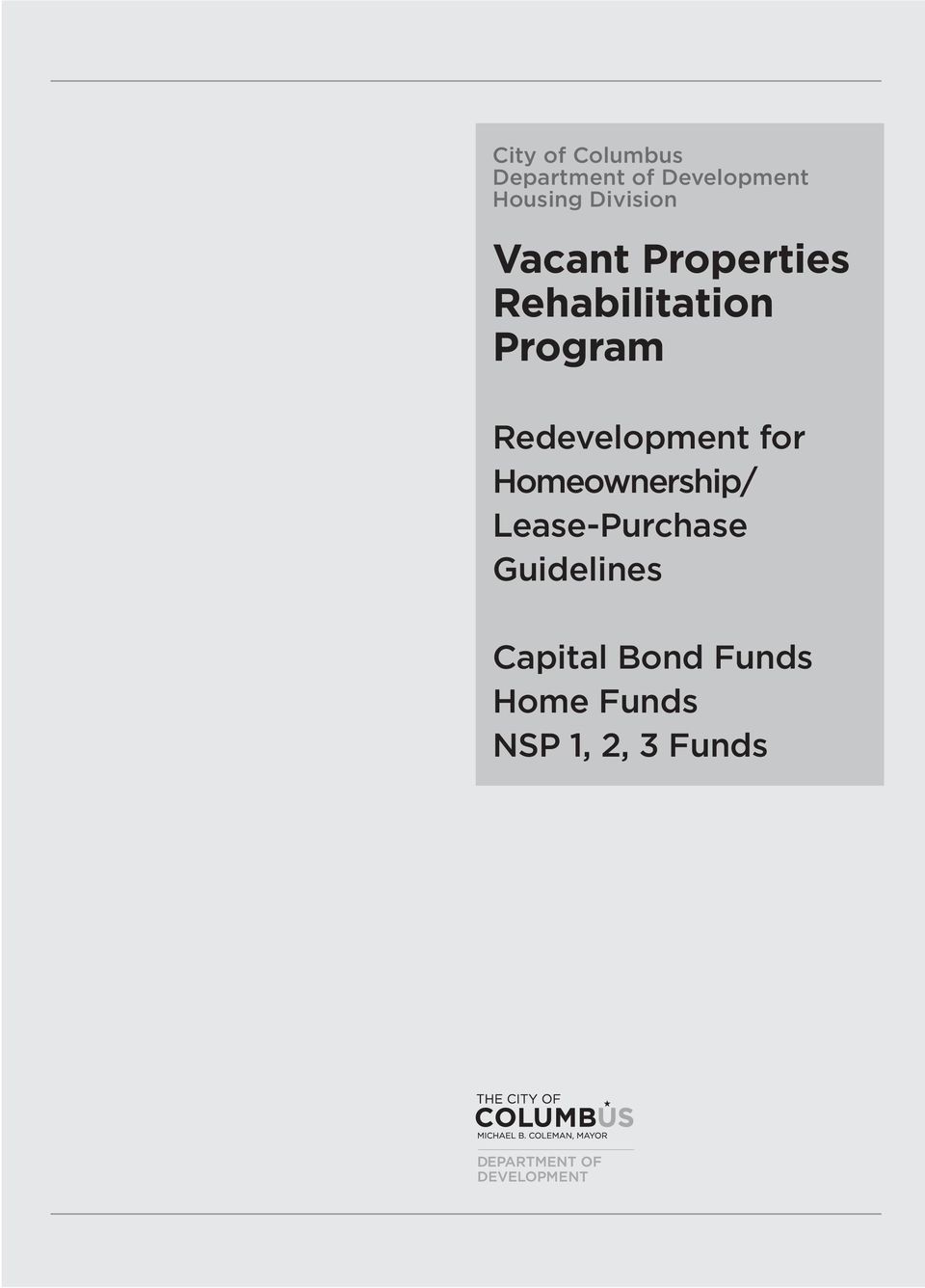 Redevelopment for Homeownership/ Lease-Purchase