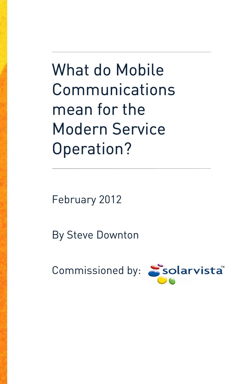 Modern Service Operation?