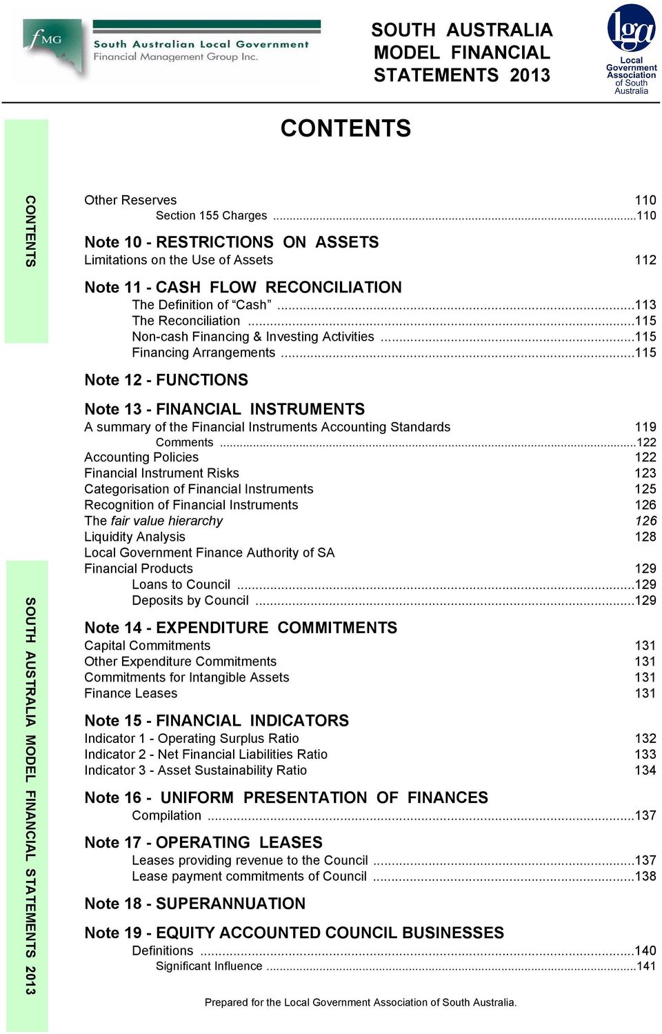 ..115 Non-cash Financing & Investing Activities...115 Financing Arrangements.