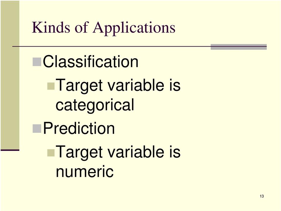 variable is categorical