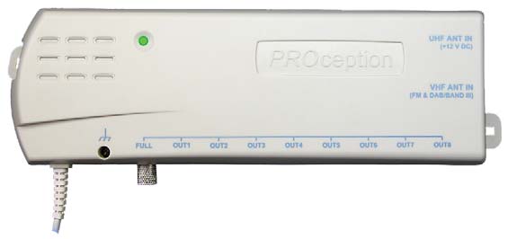 Proception 1 Way Professional Indoor Digital Aerial Signal Booster Amplifier for TV 