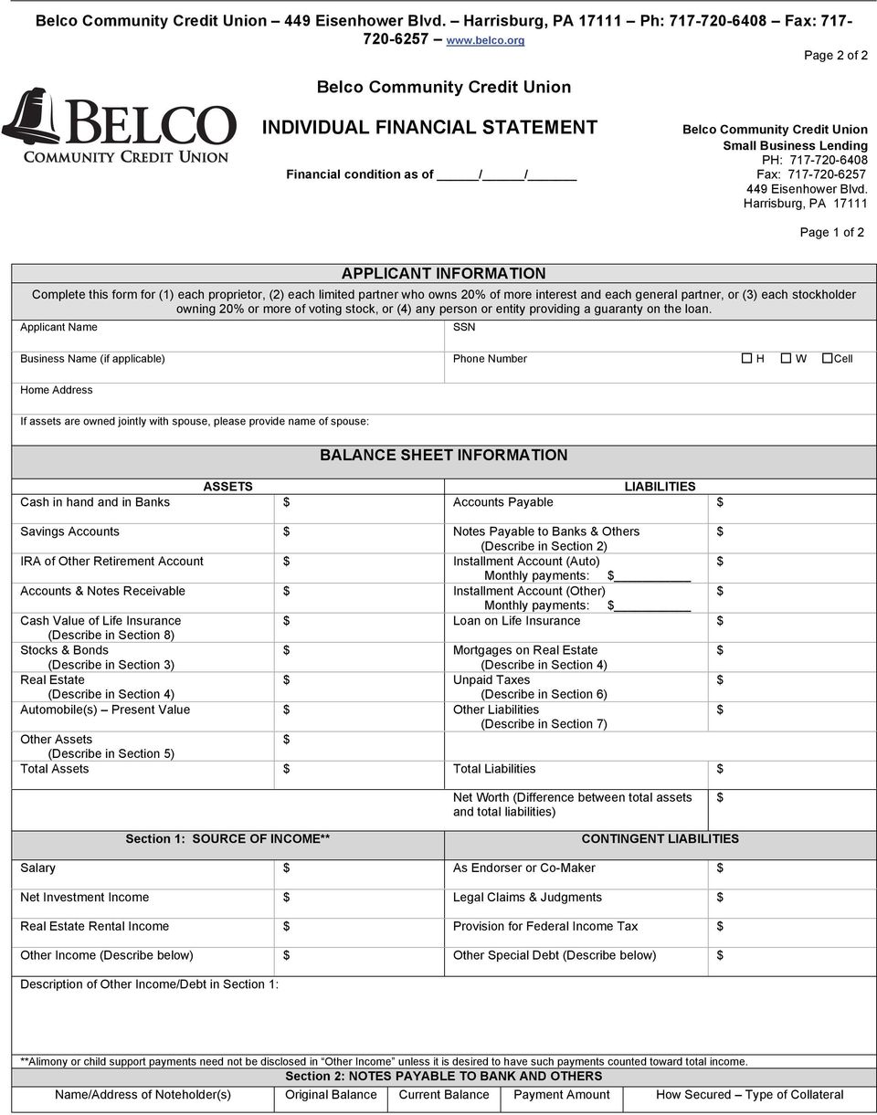 Harrisburg, PA 17111 Page 1 of 2 APPLICANT INFORMATION Complete this form for (1) each proprietor, (2) each limited partner who owns 20% of more interest and each general partner, or (3) each