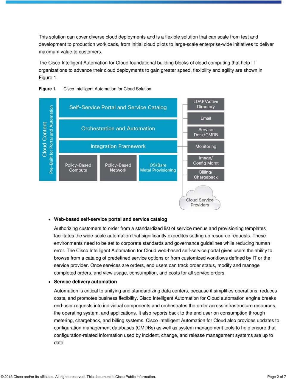 The Cisco Intelligent Automation for Cloud foundational building blocks of cloud computing that help IT organizations to advance their cloud deployments to gain greater speed, flexibility and agility