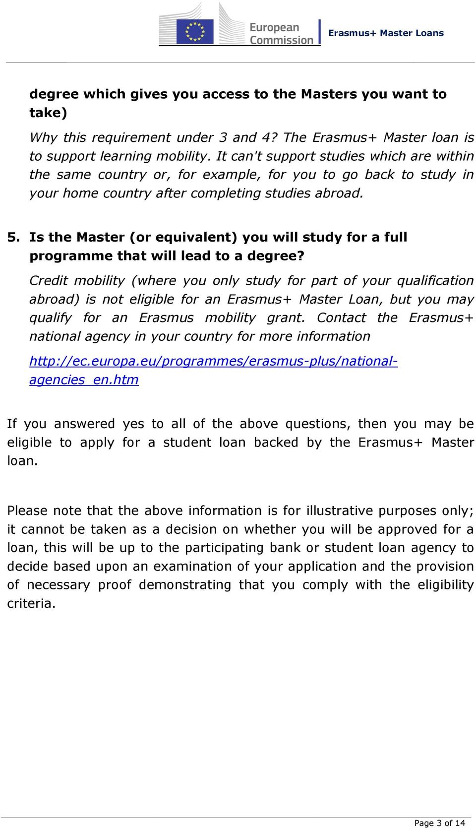 Is the Master (or equivalent) you will study for a full programme that will lead to a degree?