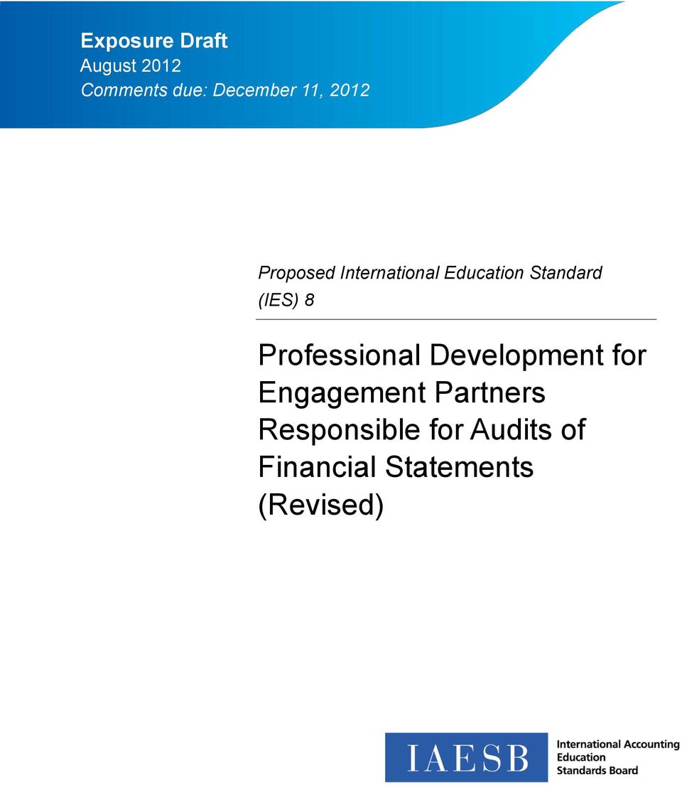 Standard (IES) 8 Professional Development for Engagement