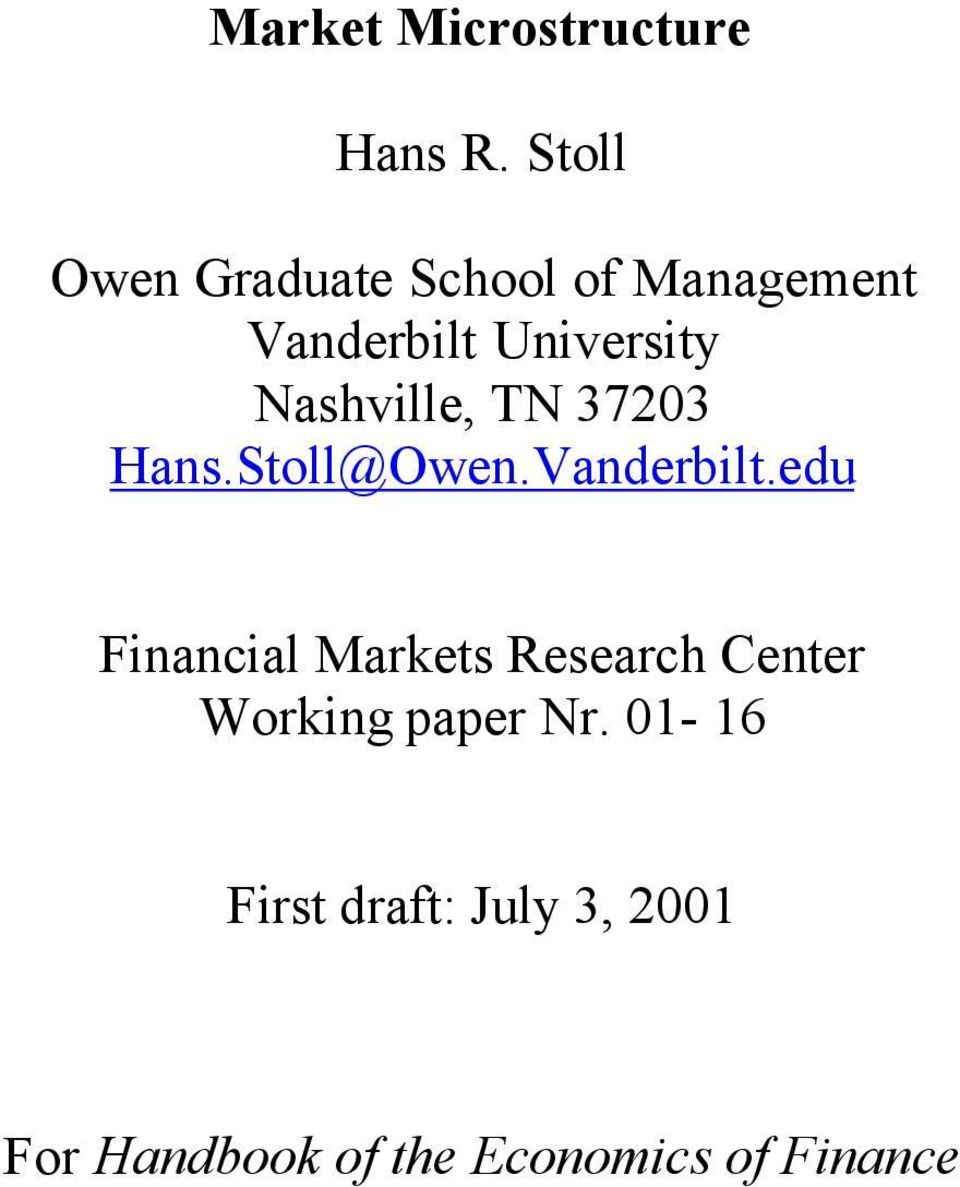 Nashville, TN 37203 Hans.Stoll@Owen.Vanderbilt.