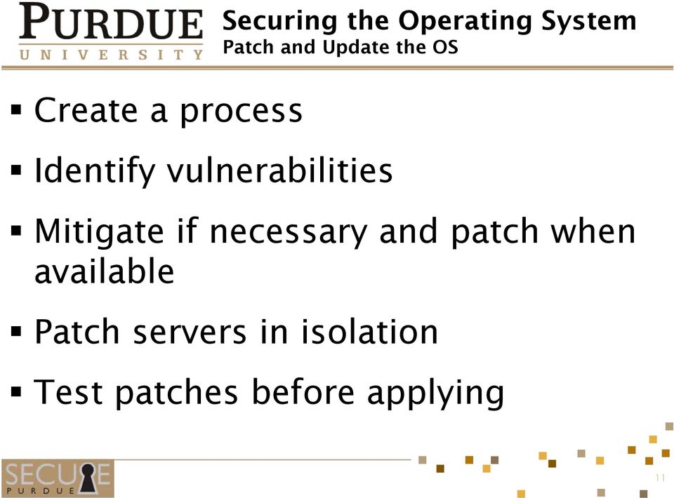 Mitigate if necessary and patch when available