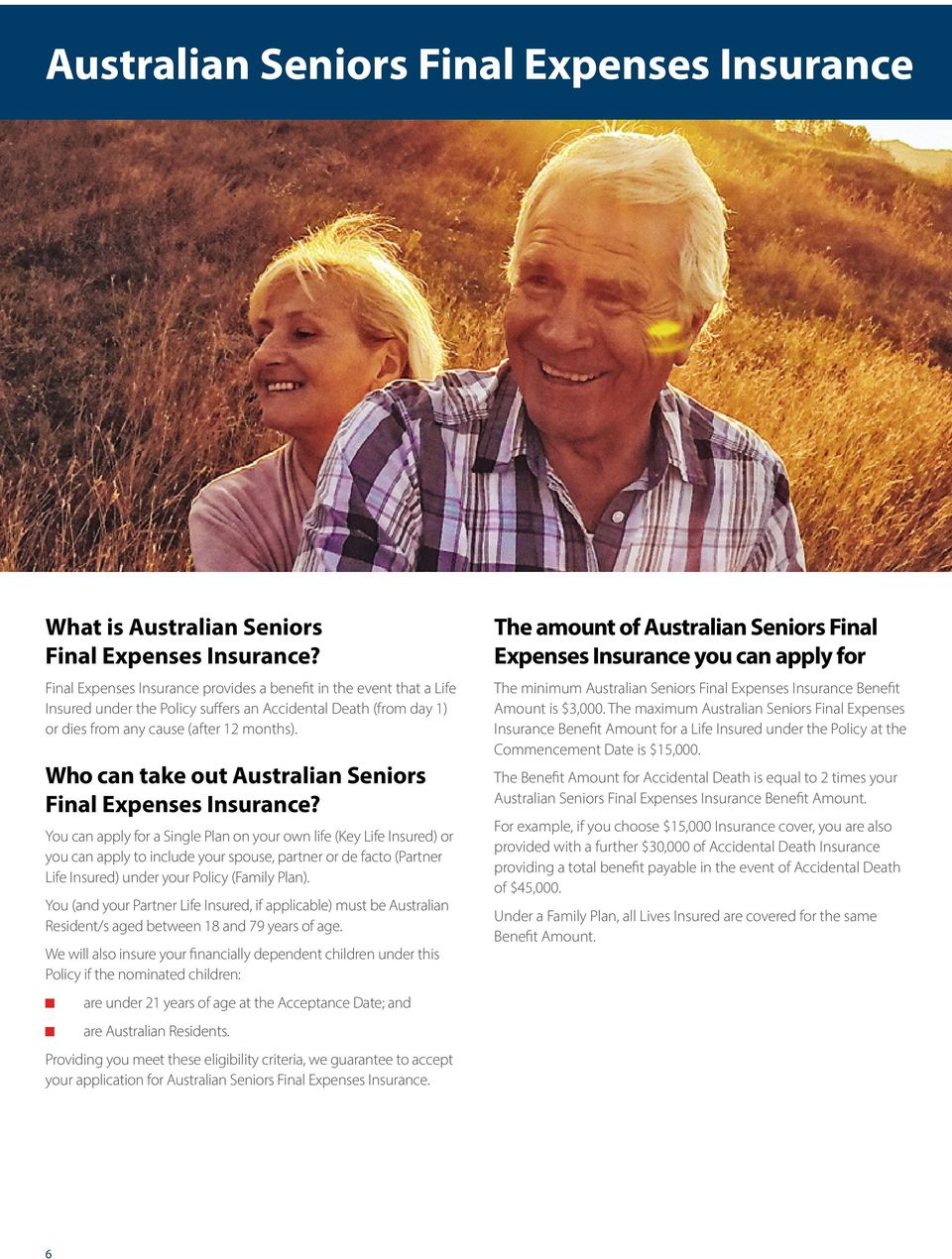 Who can take out Australian Seniors Final Expenses Insurance?