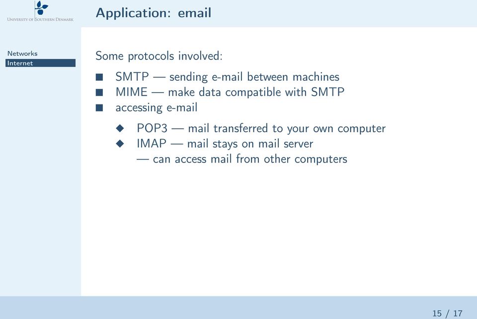 accessing e-mail POP3 mail transferred to your own computer