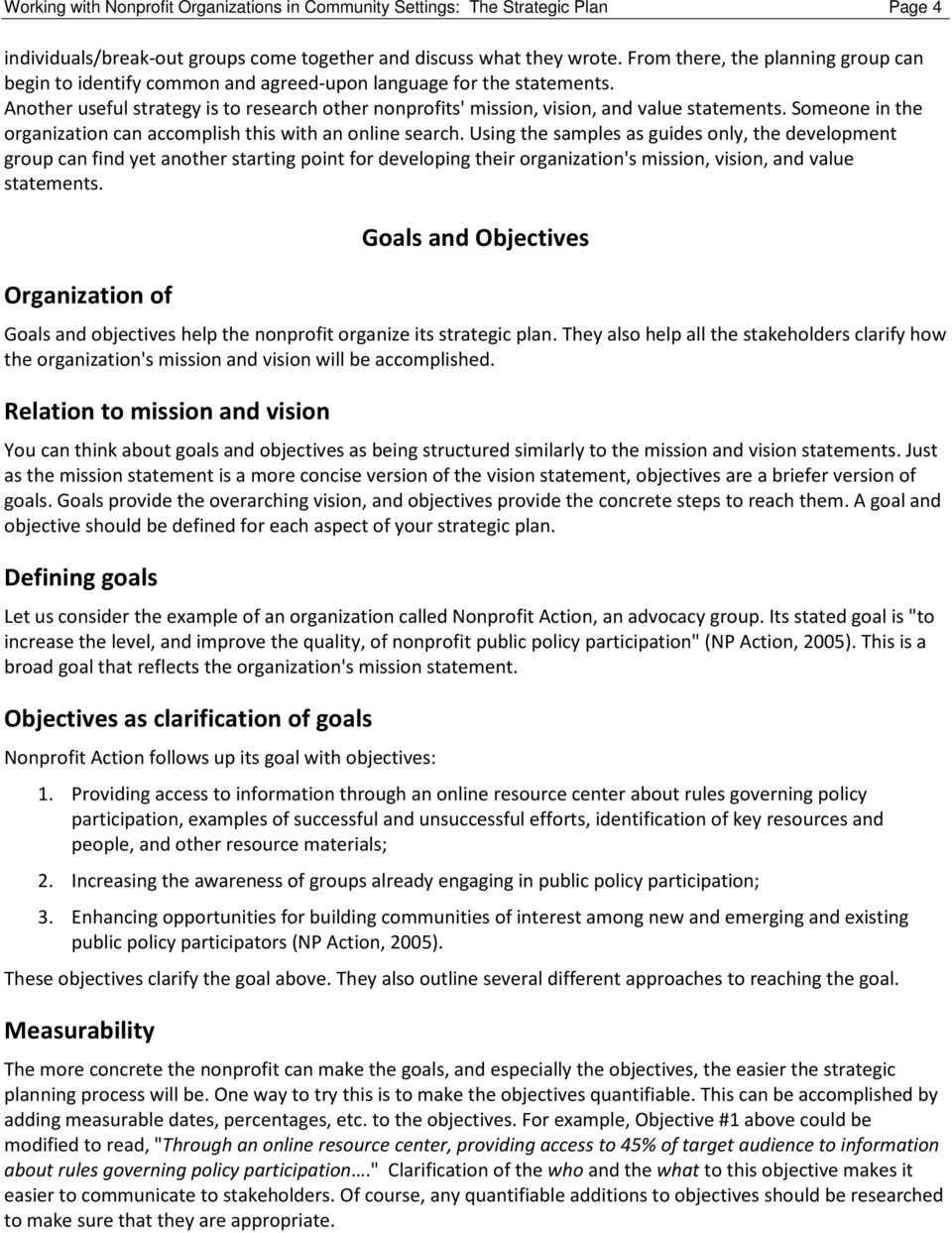 Non Profit Strategic Plan Template from docplayer.net