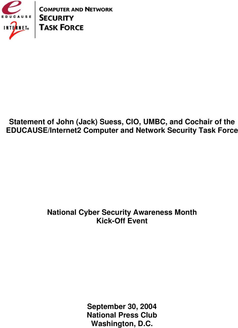 Force National Cyber Security Awareness Month Kick-Off