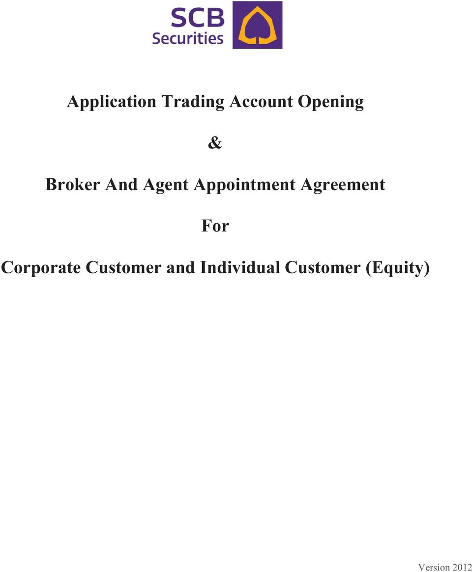 Agreement For Corporate Customer and