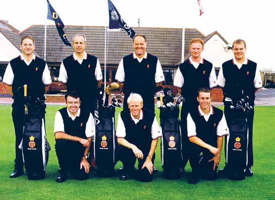 Derbyshire Union Of Golf Clubs English County finalists 1999: Back row from left: S Humpston, G Shaw, C Axon, M Rawson, S Davis. Front row: J Feeney, N Furniss and P Gration.