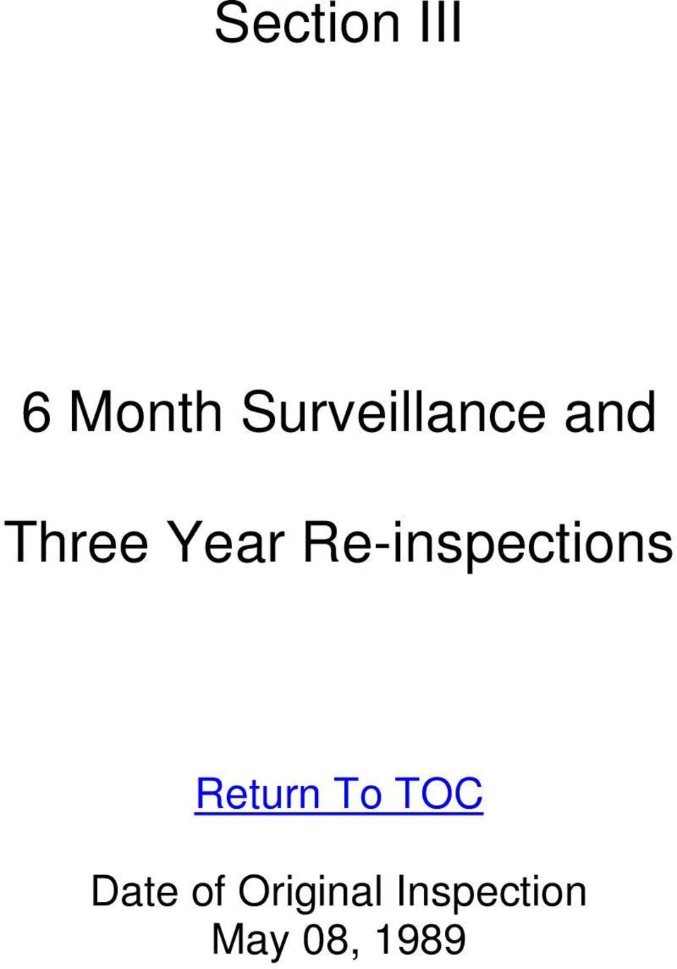 Re-inspections Return To TOC