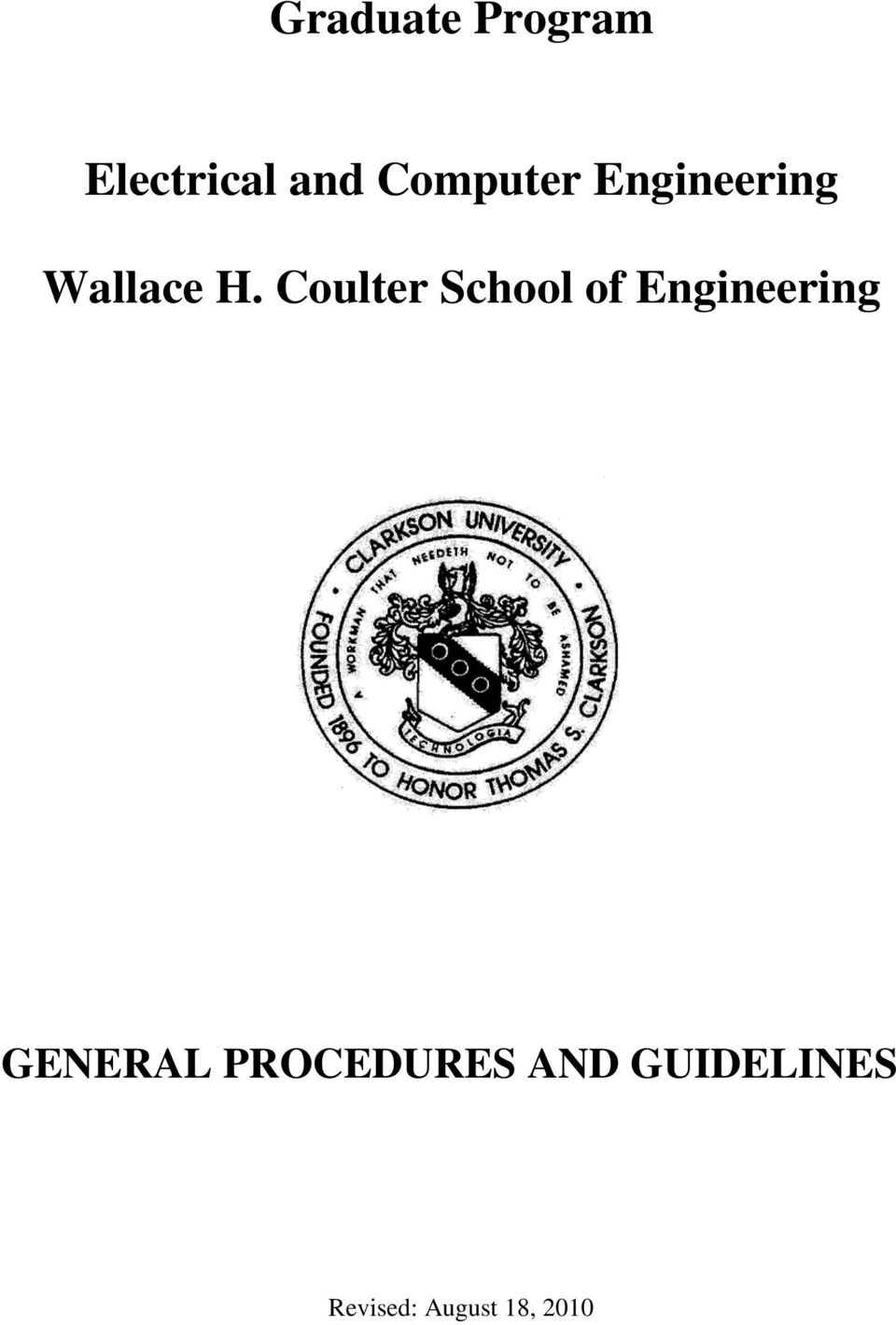 Coulter School of Engineering GENERAL