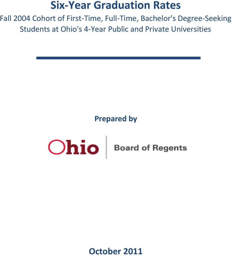 Seeking Students at Ohio's 4 Year Public and