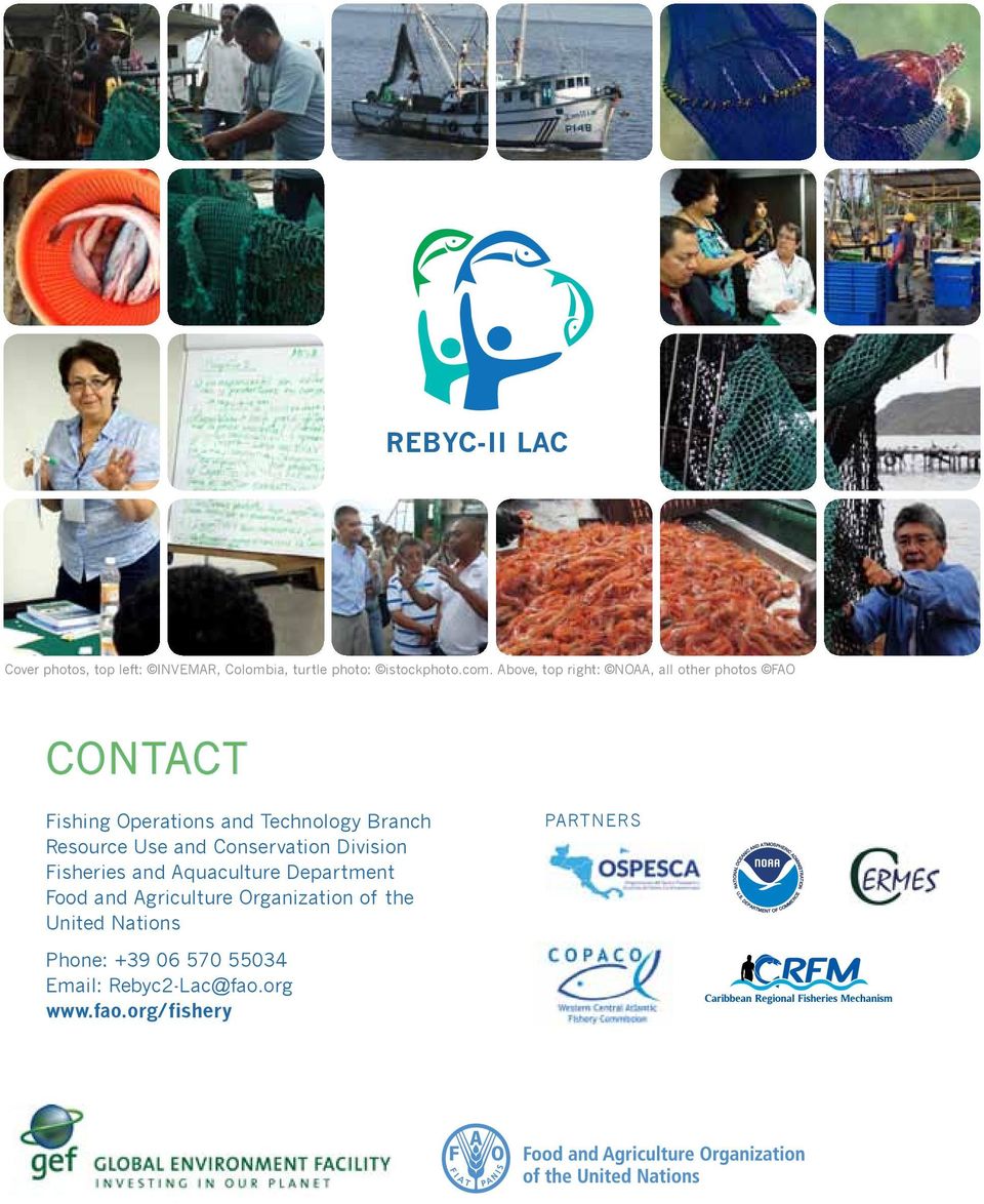RATION U.S. DEPARTMENT OF COMMERCE REBYC-II LAC Cover photos, top left: INVEMAR, Colombia, turtle photo: istockphoto.