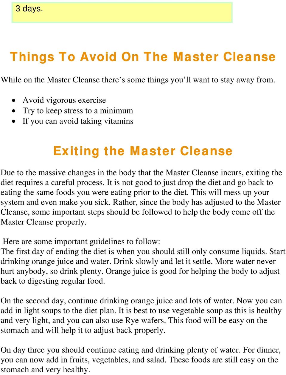 Master Cleanse Secrets Success Steps For Succeeding On The Master Cleanse - Pdf Free Download