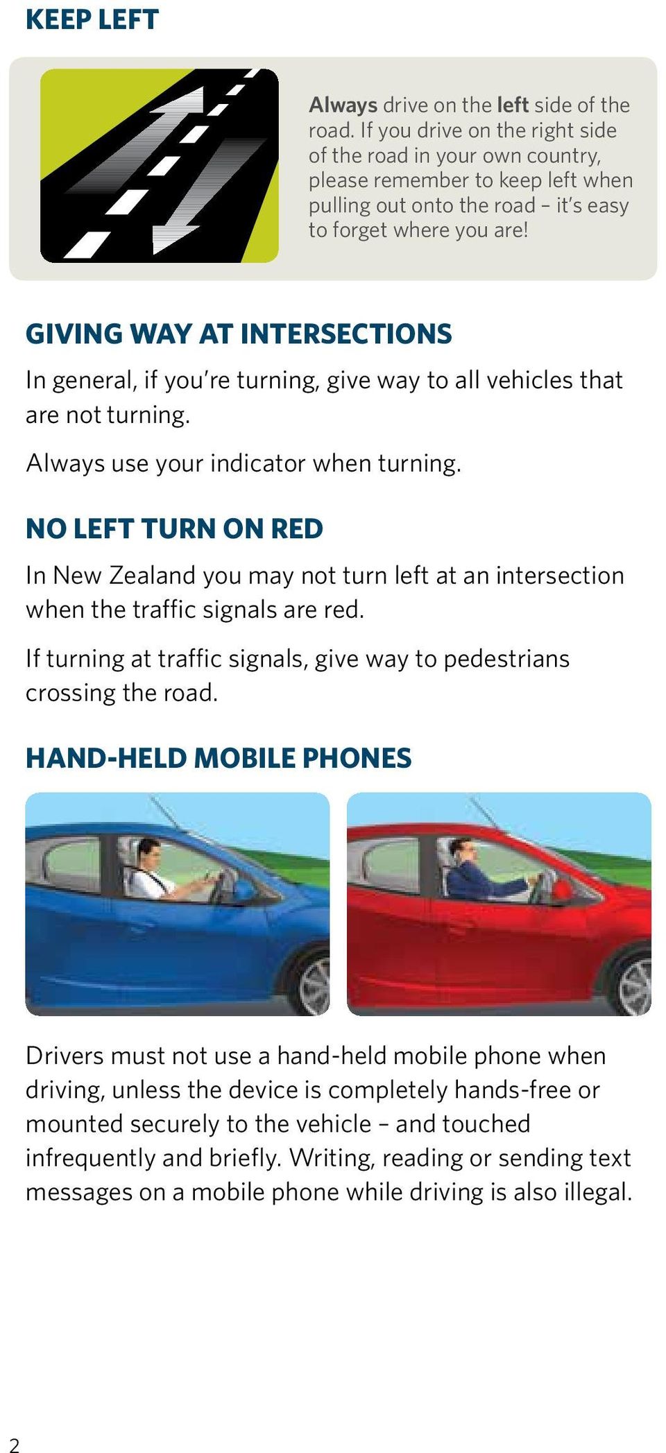 GIVING WAY AT INTERSECTIONS In general, if you re turning, give way to all vehicles that are not turning. Always use your indicator when turning.