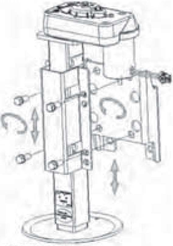 The hat bracket shown below left attaches the Leveleg oriented to the front or rear of the coach, and the hat bracket shown below middle attaches the Leveleg oriented perpendicular to the frame. i.