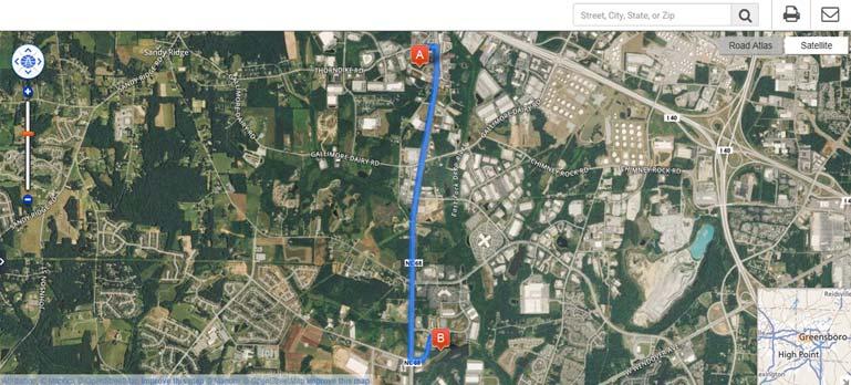 Driving Directions from the Fairfield Inn to the Ricoh Training Center 4135 Mendenhall Oaks Parkway, Suite 150 - High Point, NC. 27265 (336) 878-3495 From the hotel turn right onto Thorndike Rd.
