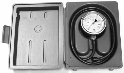 Low Pressure Test Kit PLT Description & Features: Low pressure gauge built into protective case for ease in use and durability Sensitive diaphragm gauge available in 3 pressure ranges Re-zero with
