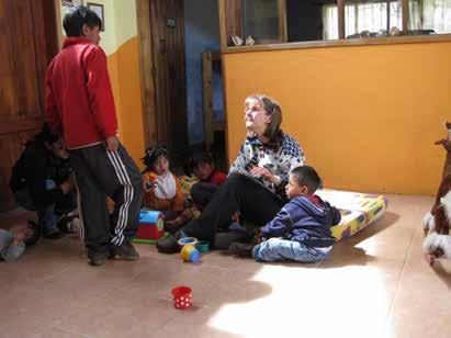 Others are young workers, or children with disabilities. Not all children in need live within the cities, many also live in the Andes Mountains.