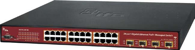 Managed Switch with 2 GigE RJ45 Ports Gigabit Layer 2/3 Switches IF-NS350028T (NS3550-28T-4S) 28-port GigE L2 RJ45 Ports with 4 Shared SFP Ports Layer 2 Gigabit (non-poe) Switch IF-NS475024S