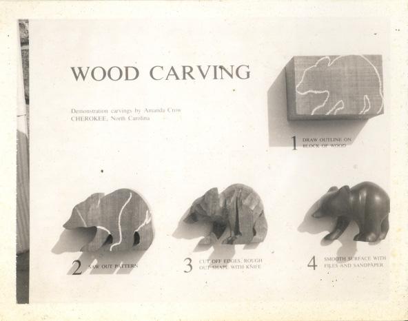 Amanda Crowe 59 Amanda Crowe s exhibit Stages of Woodcarving. c. 1960s. Courtesy of Jan Brooks and Lane Coulter Crowe/Coulter Manuscript Collection.