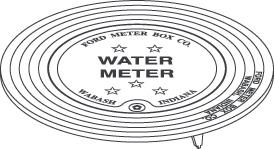 Polymer Water Meter Box Cover/Ring w/12.5" locking lid for 18" Pipe/Meter Pit