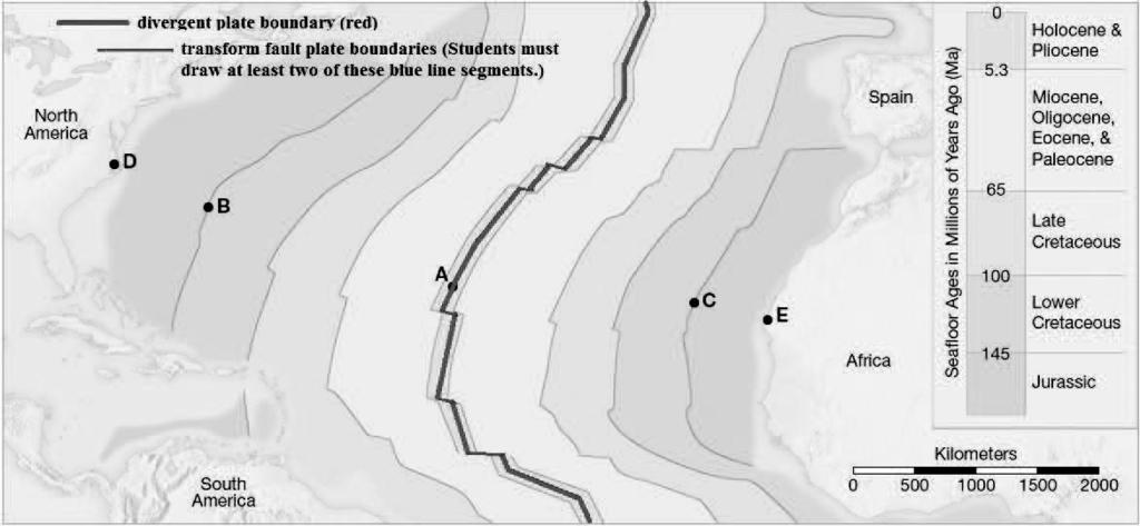 5. a. trench b. North American Plate c. Juan de Fuca Plate 6. Reflect and Discuss: The Juan de Fuca Plate subducts beneath the North American Plate.