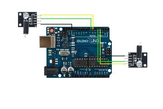 IDUINO 2 Pcs Arduino Compatible Hall Effect Magnetic Sensor DC 5V SE022