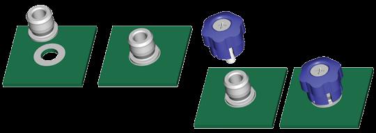 BSO4-M4-16 Pem Blind Threaded Standoffs for Installation into Stainless Steel Type BSO4 Metric 