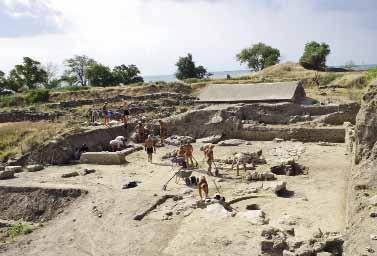 ARCHAEOLOGICAL EXPEDITIONS ARCHAEOLOGICAL EXPEDITIONS Stretches of wall masonry were exposed in the west corner of the structure, which had partly retained their white stone interior lining, a