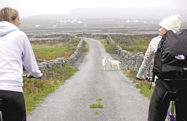 Villanovans Venture Abroad ~~~ Casey Corridan 08 A&S (right) and Christine Meyers 08 VSB cycled on the Aran Islands during Fall Break 2006.