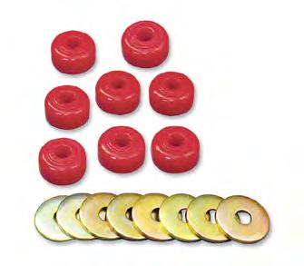 Red Prothane Front Radius Arm Bushings Pair Poly 93-97 Ford F150 F250 2WD