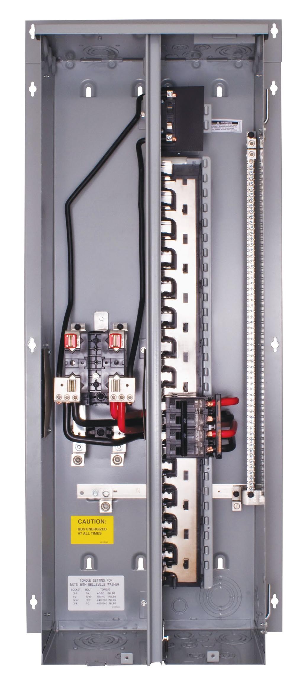 200-Amp 40 Circuit Siemens MC3040S1200SC Meter-Load Center Combination 30 S...