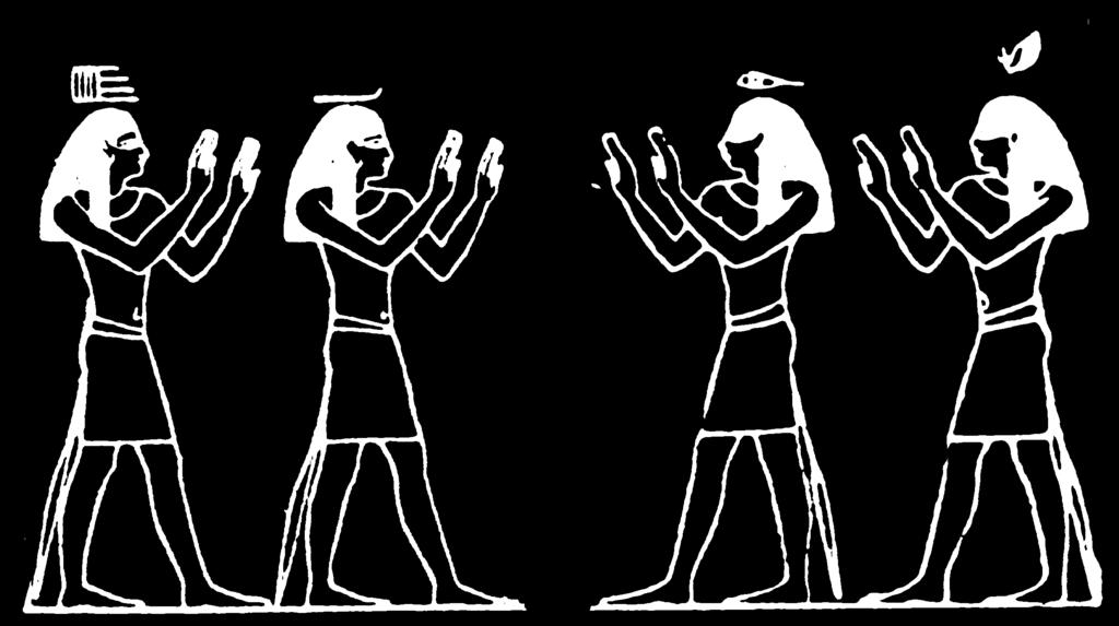 Figure 59: The Hawk Trinity: Ra, Seker and Heru Left- Ra Herakti, Center-Asar Seker, Right- Heru, son of Asar and Aset, Lord of the Two Lands.