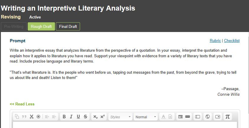 how to write an interpretive essay