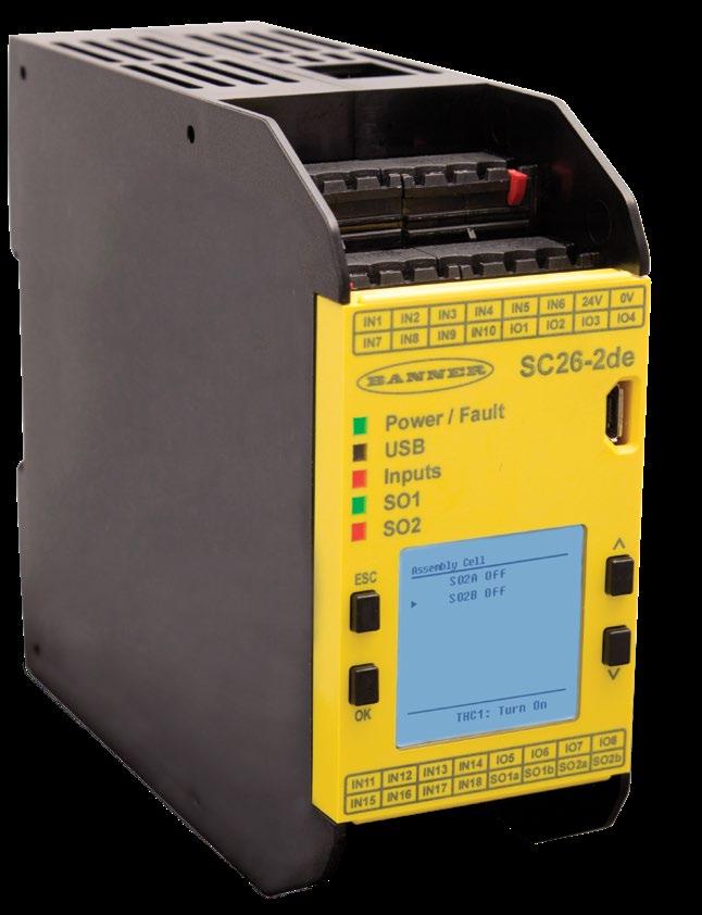 Banner AT-FM-10K Touch Activated Optoelectronic Sensor Control Relays 6A 2 dual NO//NC inputs 2 safety outputs 24VAC//VDC