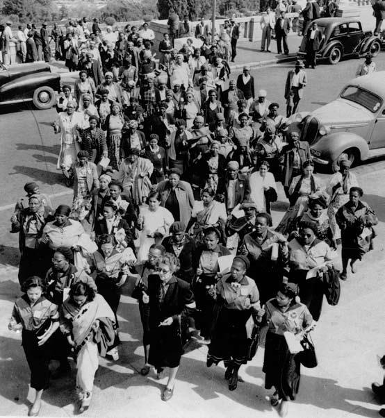 4 9 August 1956, womens anti pass march to the Union Buildings.