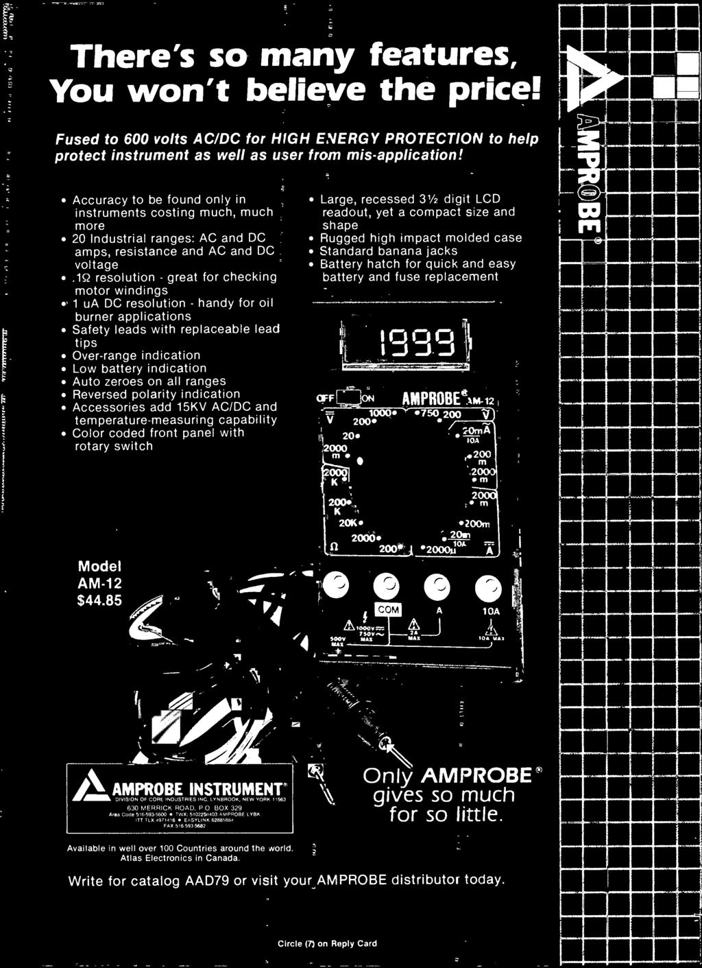 AMPROBE dm73/ C pen-shaped Digital Multimeter